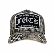 Load image into Gallery viewer, FUCK LA TREE CAMO PAINT HAT - WHITE

